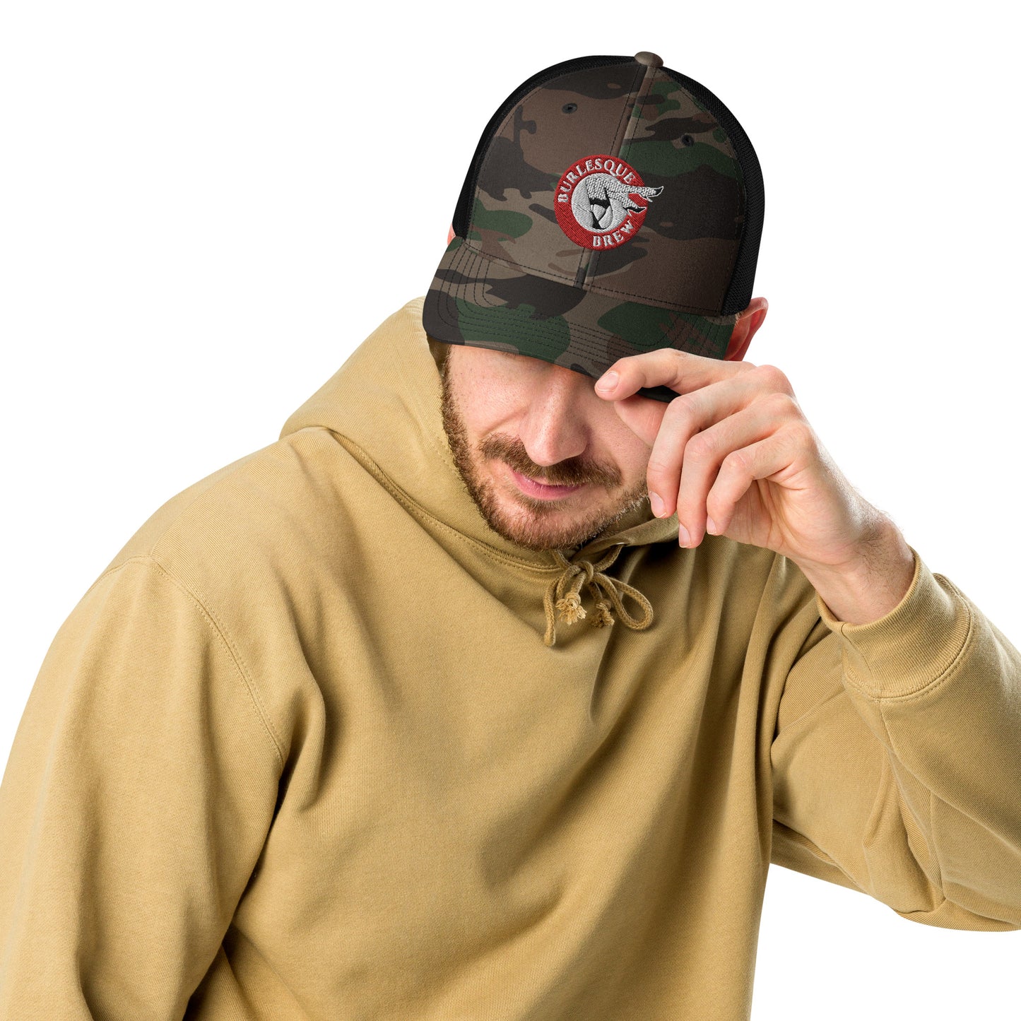 Camouflage Trucker Hat Burlesque Brew Coffee