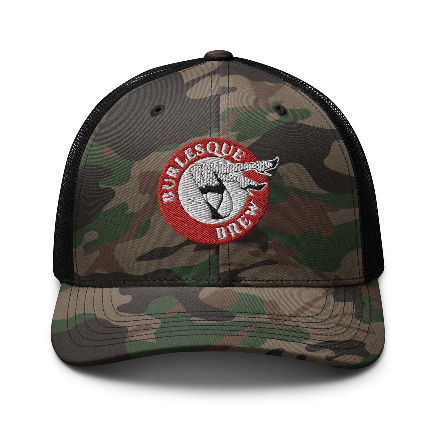 Camouflage Trucker Hat Burlesque Brew Coffee