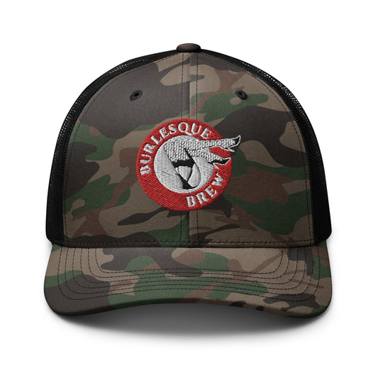 Camouflage Trucker Hat Burlesque Brew Coffee