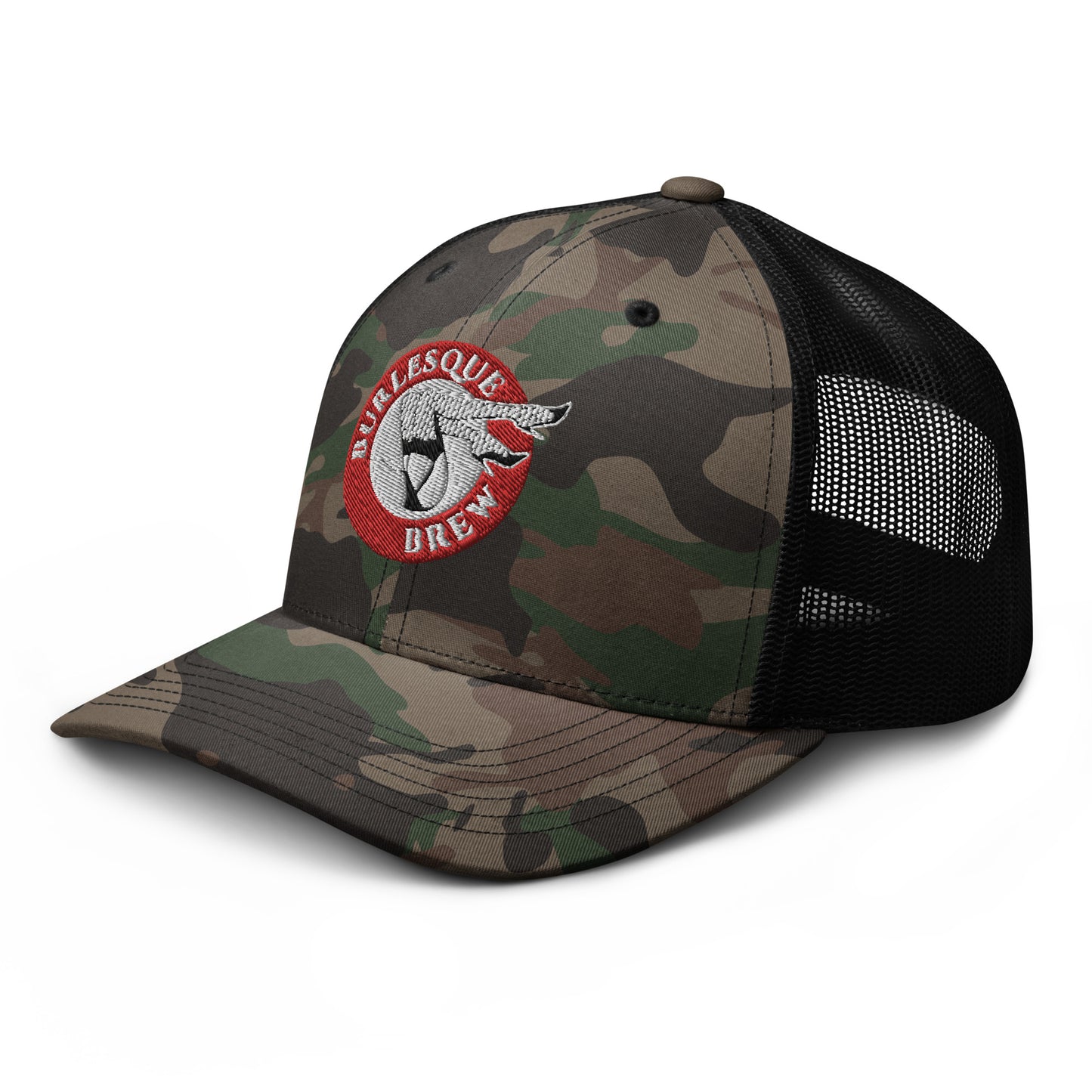 Camouflage Trucker Hat Burlesque Brew Coffee