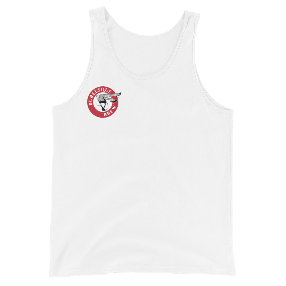 Men's Tank Top White Burlesque Brew Coffee