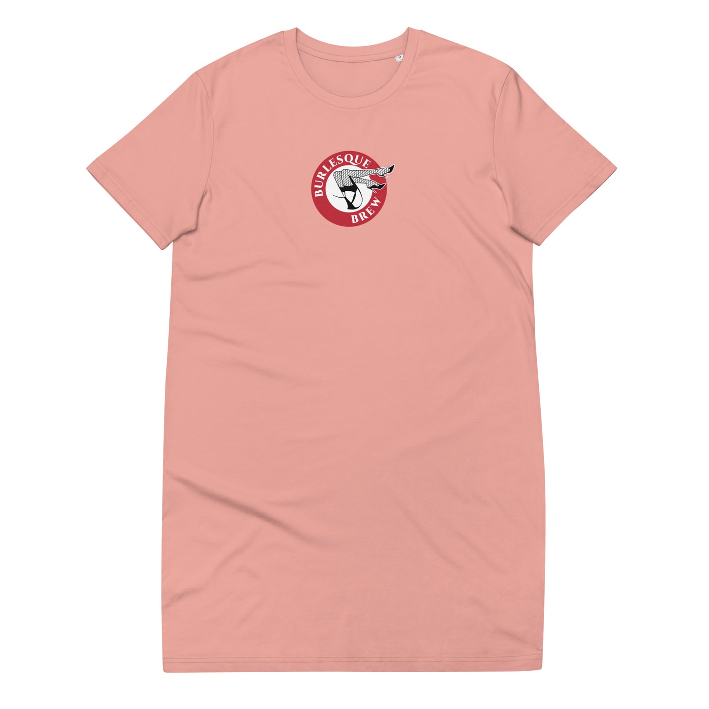 Organic cotton t-shirt dress Canyon Pink Burlesque Brew Coffee
