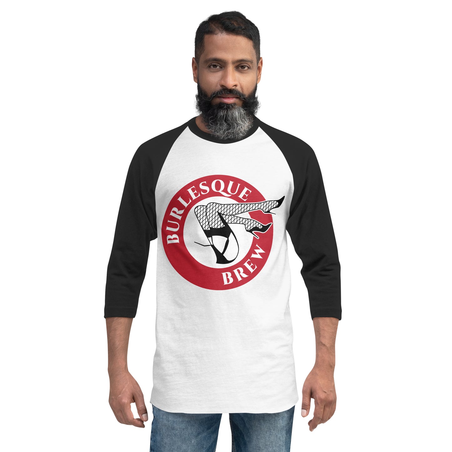 Men's 3/4 sleeve raglan shirt Burlesque Brew Coffee