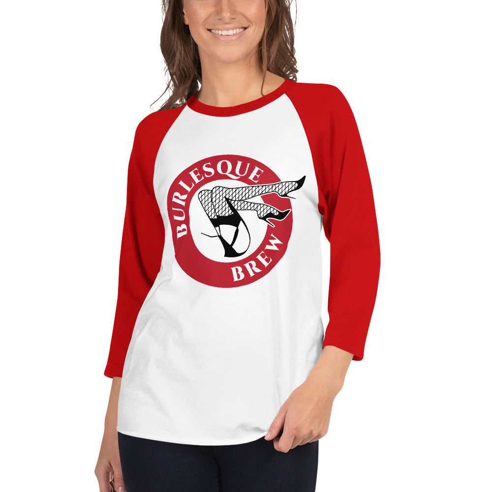 Women's 3/4 sleeve raglan shirt Burlesque Brew Coffee