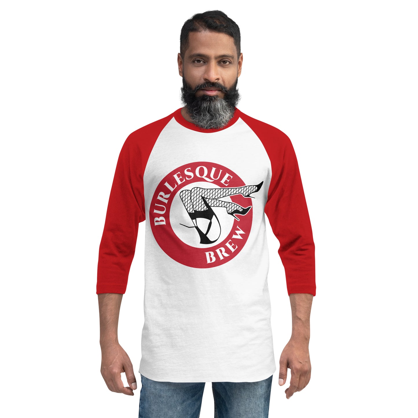 Men's 3/4 sleeve raglan shirt Burlesque Brew Coffee