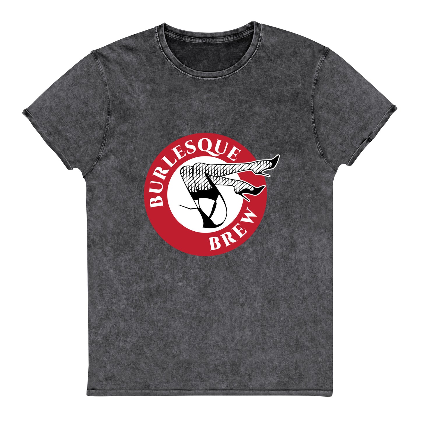 Women's Denim T-Shirt Black Burlesque Brew Coffee