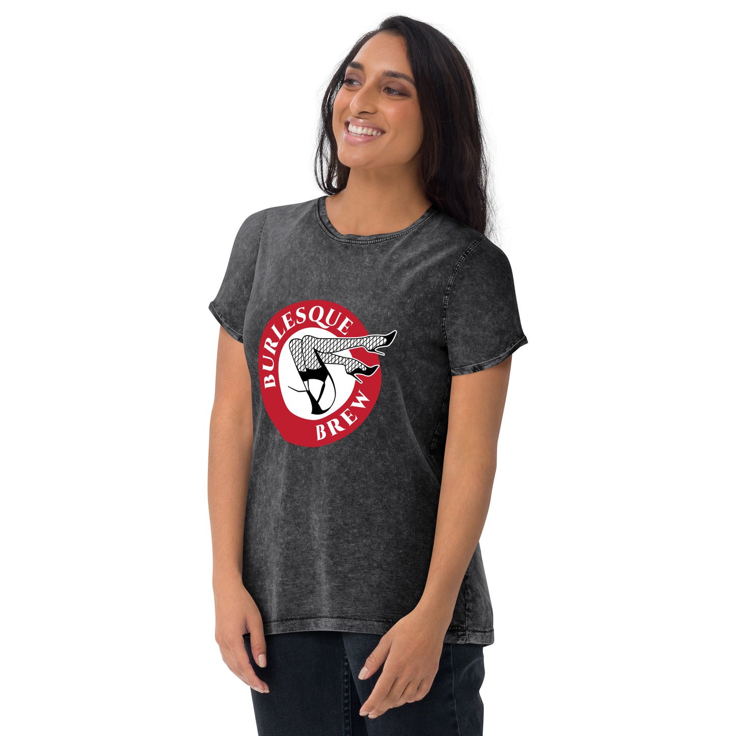 Women's Denim T-Shirt Burlesque Brew Coffee