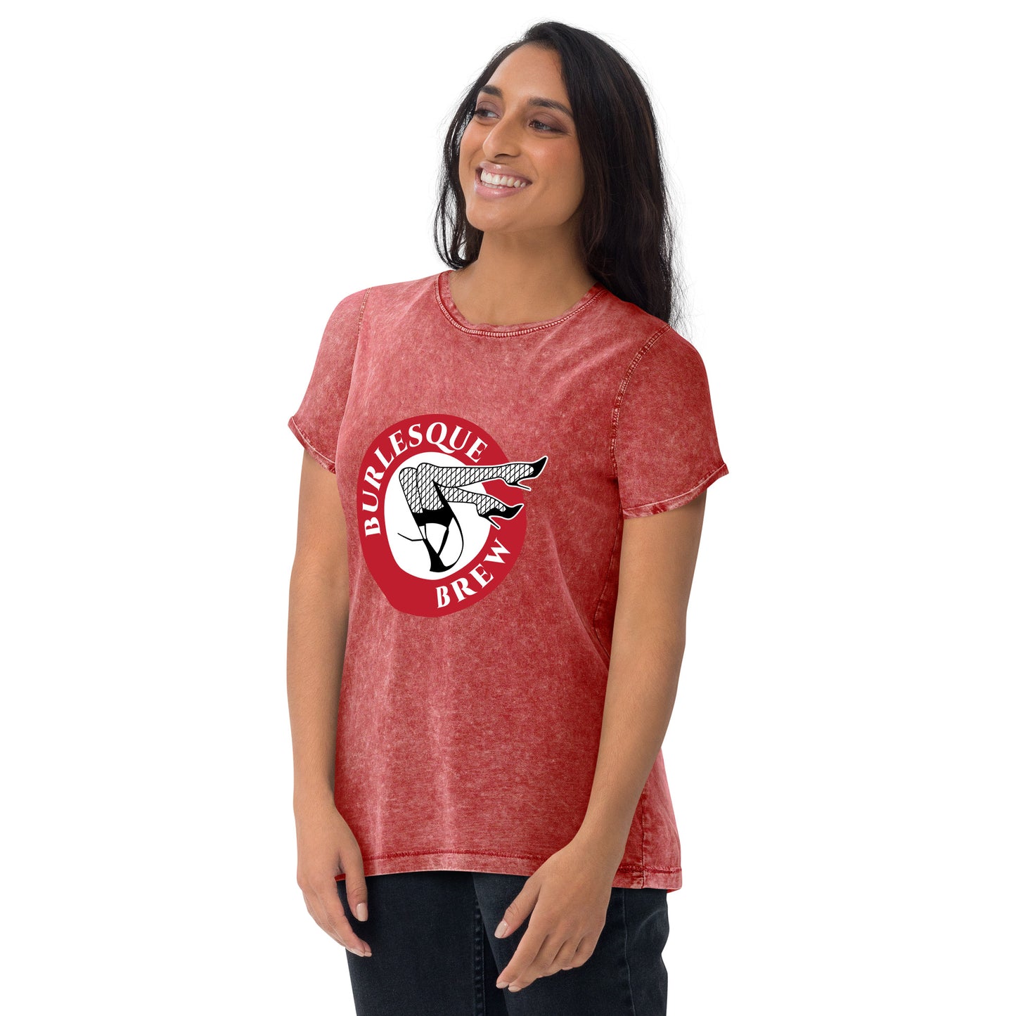 Women's Denim T-Shirt Burlesque Brew Coffee