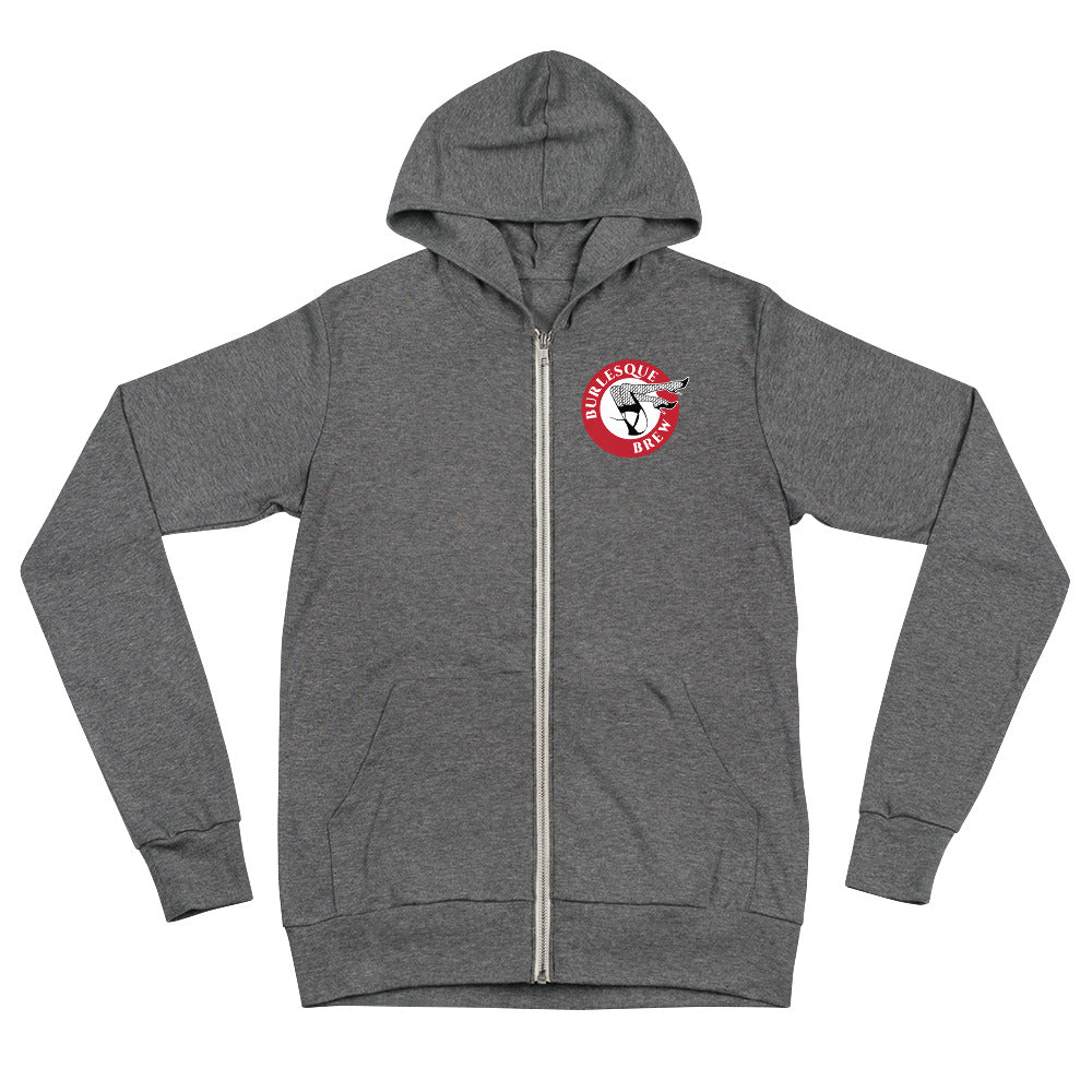 Unisex zip hoodie Burlesque Brew Coffee