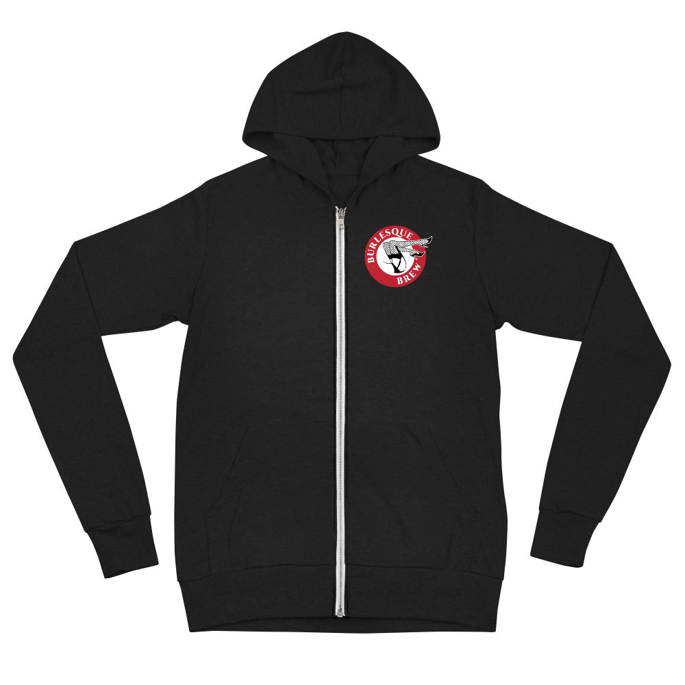 Unisex zip hoodie Burlesque Brew Coffee