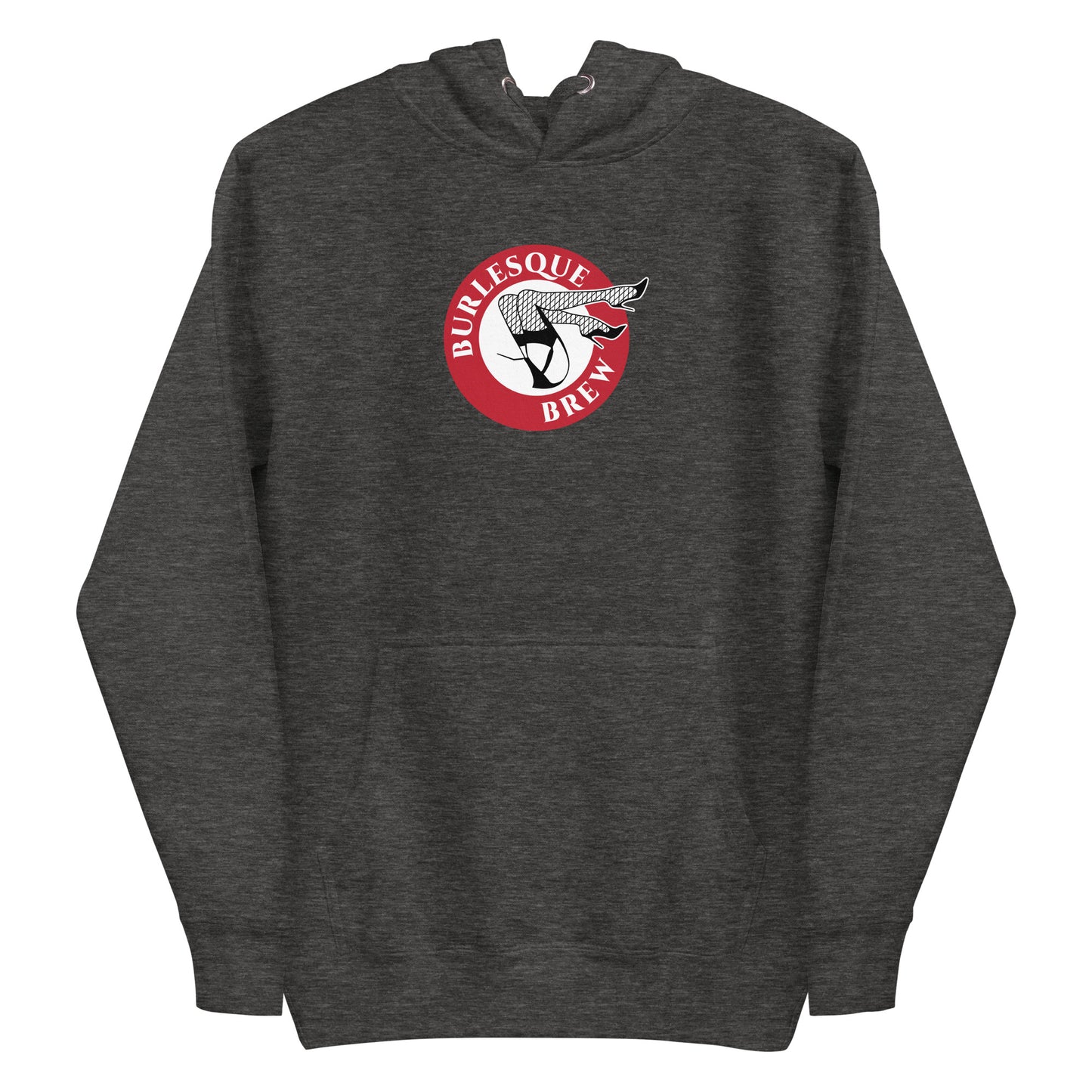 Unisex Hoodie Charcoal Heather Burlesque Brew Coffee