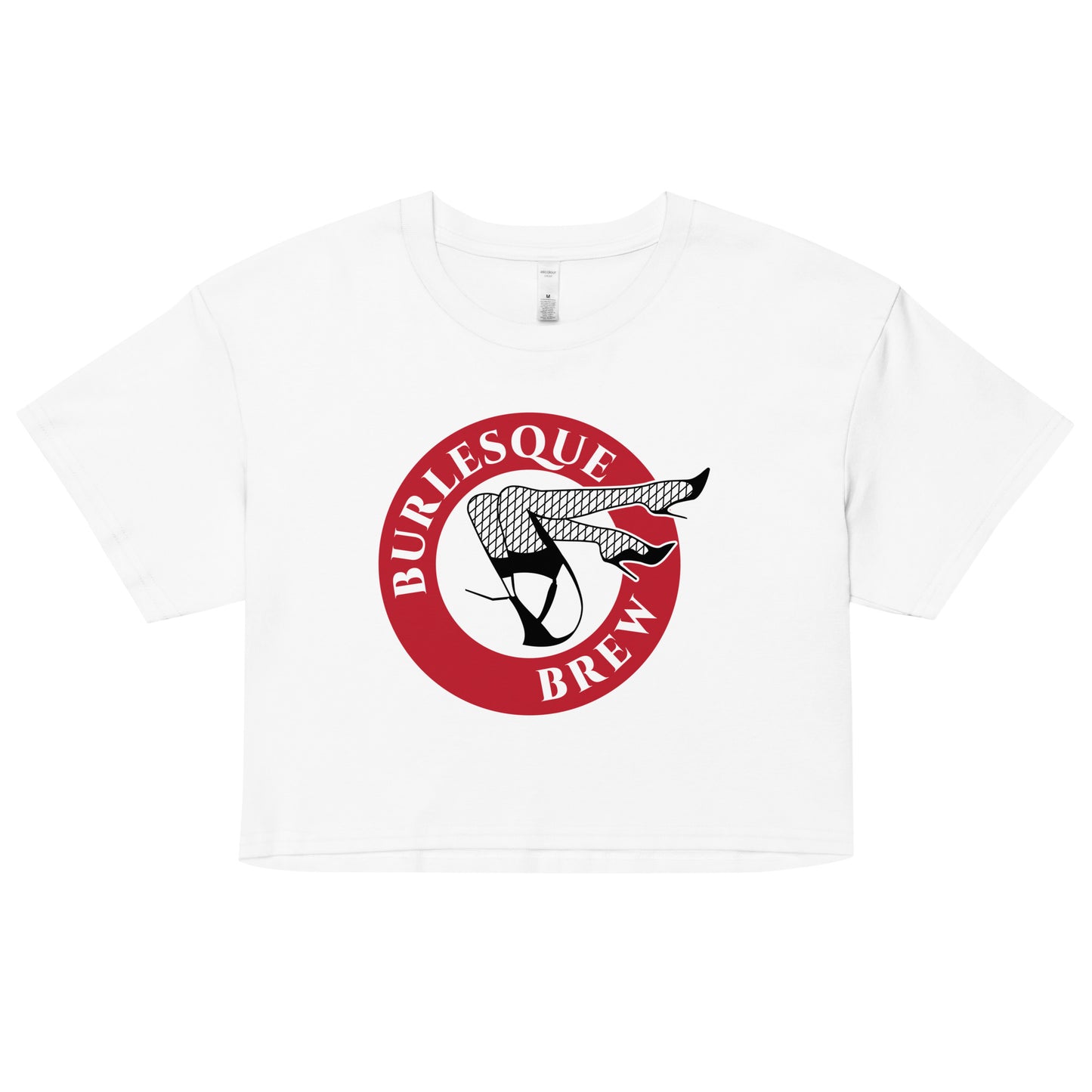 Women’s crop top White Burlesque Brew Coffee