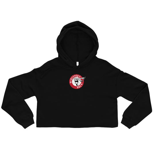 Crop Hoodie Black Burlesque Brew Coffee